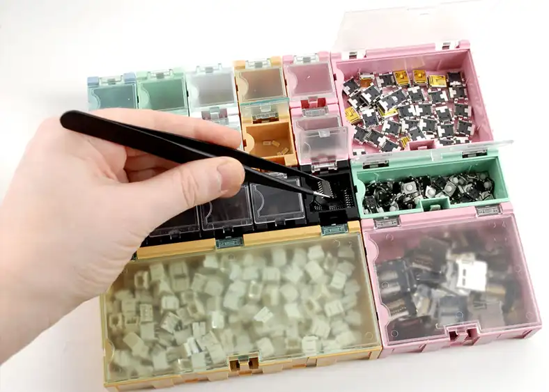 plastic storage box for electronic components
