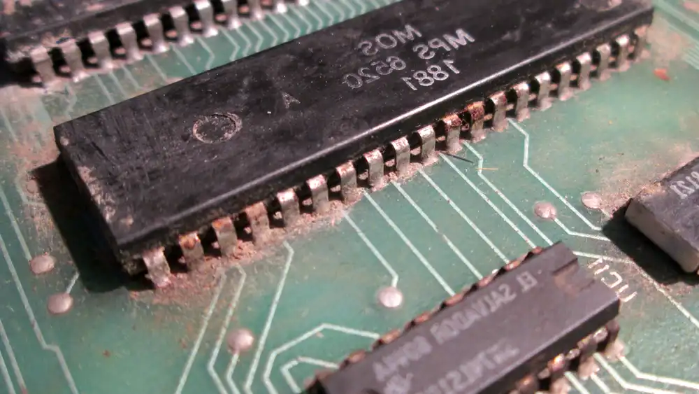 rust on electronic component