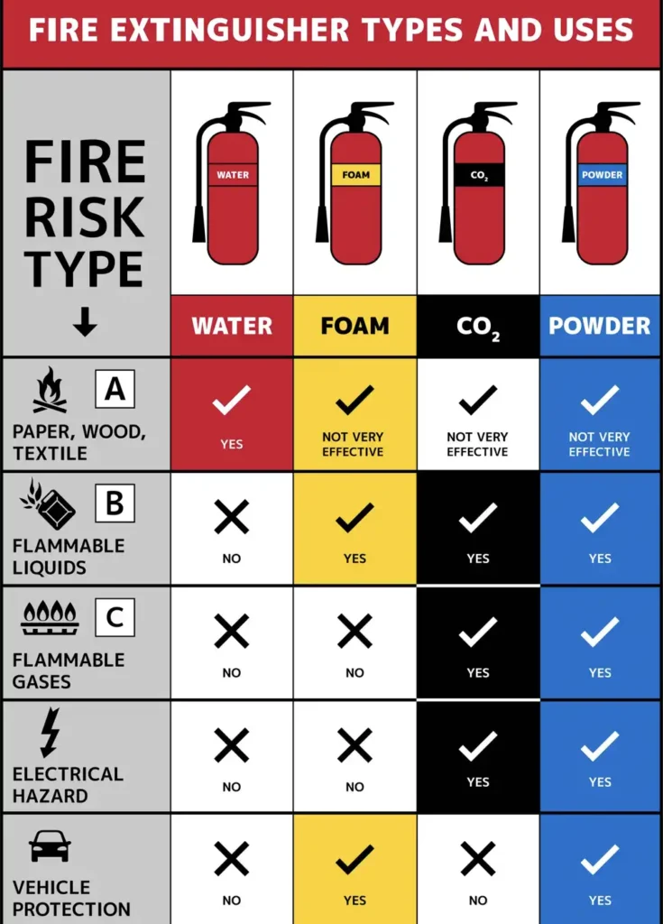 types of fire extinguishers 1