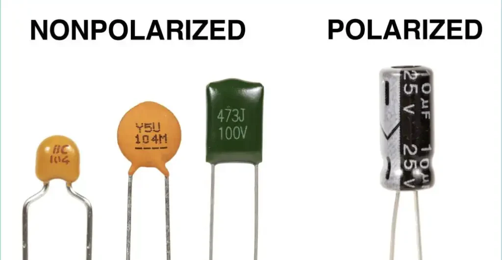 polarized and nonpolarized capacitor