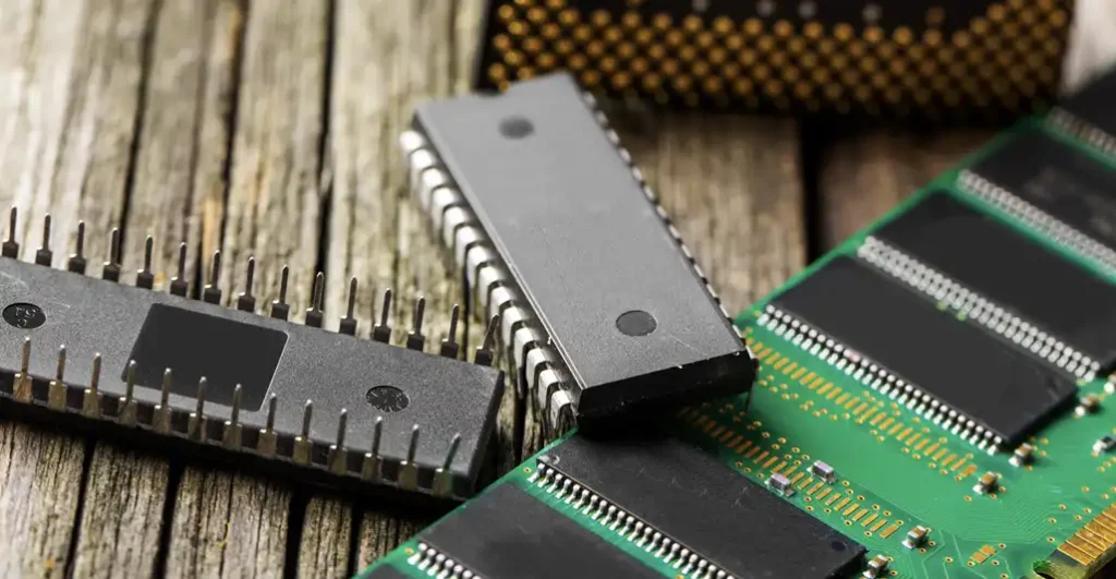 three types of memory chips in the motherboard