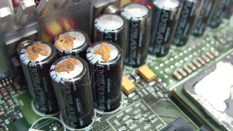 what causes a capacitor to fail