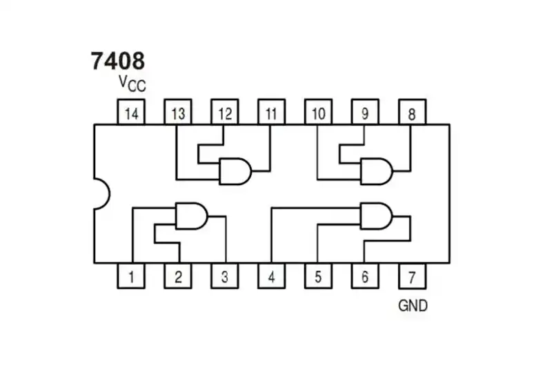 7408 integrated circuit diagram