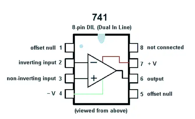 741 integrated circuit diagram