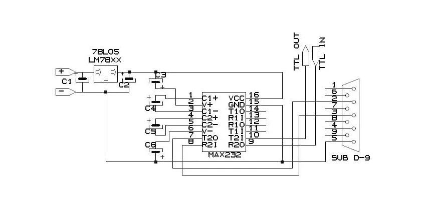 MAX232 RS232 COM Serial Port to TTL Converter Board Serial communication