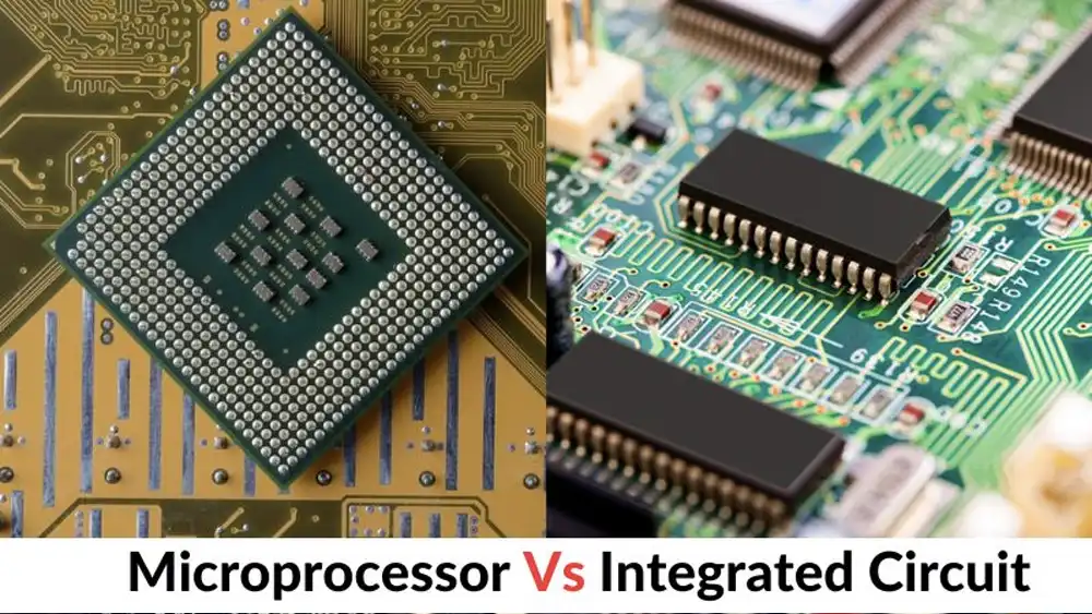 differences between microprocessors and integrated circuits