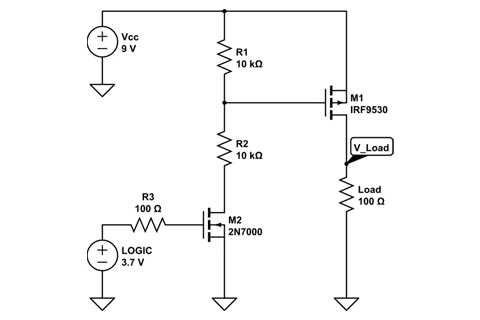 N channel MOSFET use in switching regulators