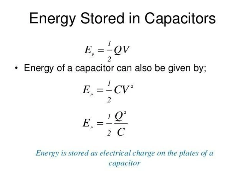 Formula for Energy Stored in a Capacitor