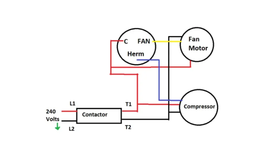 dual round hvac capacitor wiring diagram