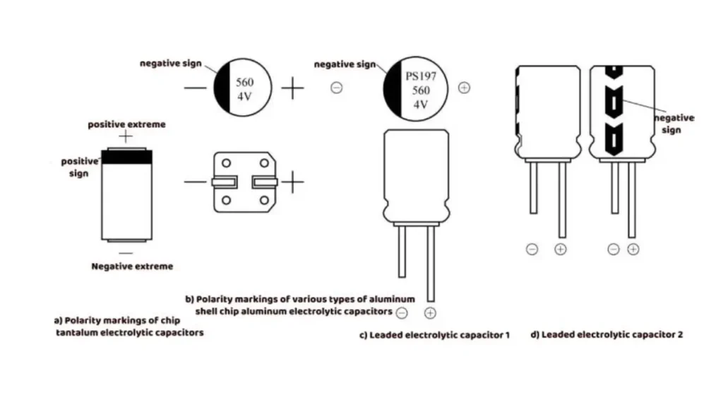 capacitor polarity diagram