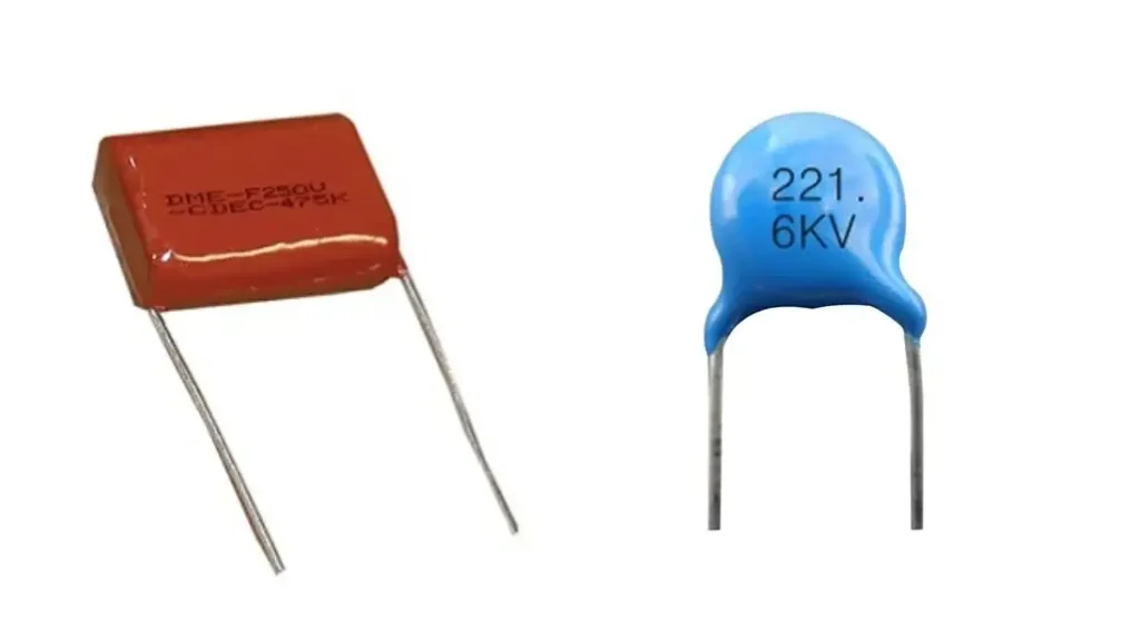 ceramic vs polyester capacitors